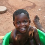 Baby Taking a Bath in Malawi