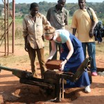 Volunteer Making Bricks In Malawi